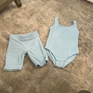 Naked Wardrobe Kids Two Piece Bodysuit Short Set
